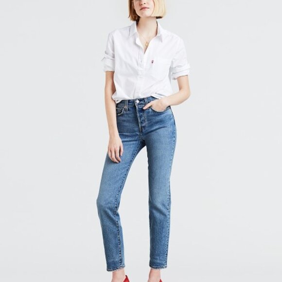 LEVI'S Wedgie Icon Fit Straight Leg Button Fly Jeans - Picture 1 of 15